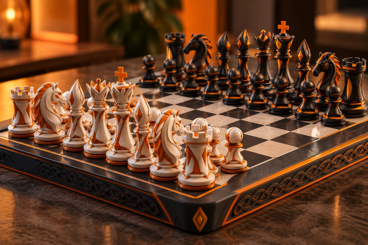 3D printed chess set